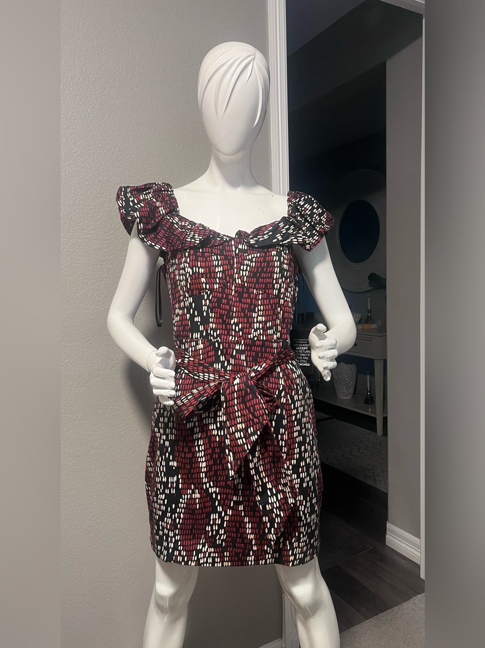 WHBM Off-the-Shoulder Poplin Mini Dress size 10